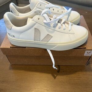 Veja Extra White Natural Suede Sneakers